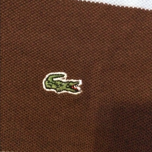 Lacoste Blue and Brown Striped Button - Picture 4 of 4